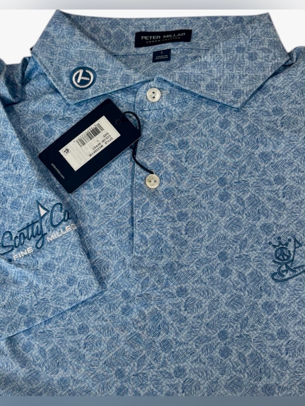 NWT SCOTTY CAMERON GALLERY Circle T Peace Surfer Botanical Perform Polo XL Golf